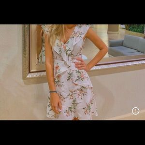 White dress with flower details